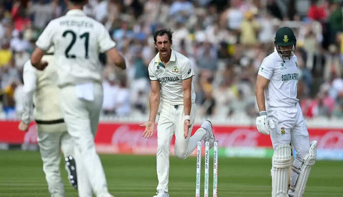 WTC Final 2025, Day 2 Highlights, Australia vs South Africa, Lord's Test 2025, Fall of Wickets, Aussie Bowling Attack, Pat Cummins