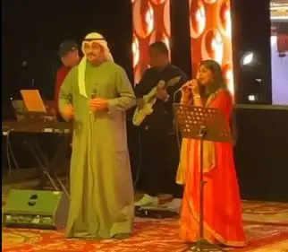Saina Dawood Udaipur Engineer Software performing in Kuwait with Mubarak Al Rashed Namaste Kuwait India Kuwait Cultural Festival National Museum