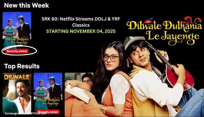 Shah Rukh Khan birthday celebration &ndash; Netflix announces DDLJ and YRF classics streaming