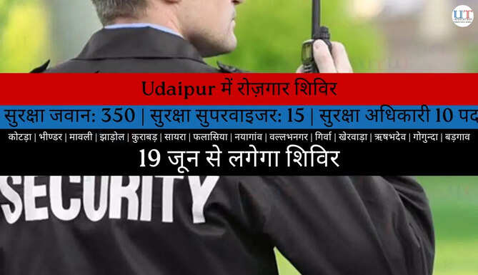 Udaipur Recruitment Camp रोज़गार शिविर तारीख