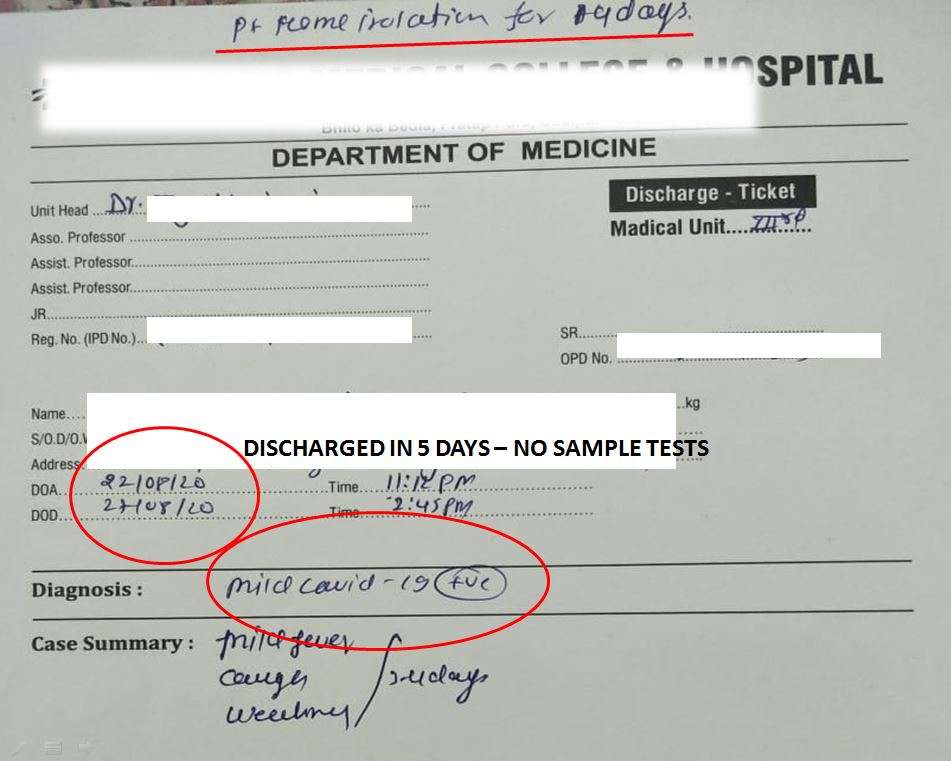COVID patients being charged at private hospitals in Udaipur - Discharged without instructions or testing