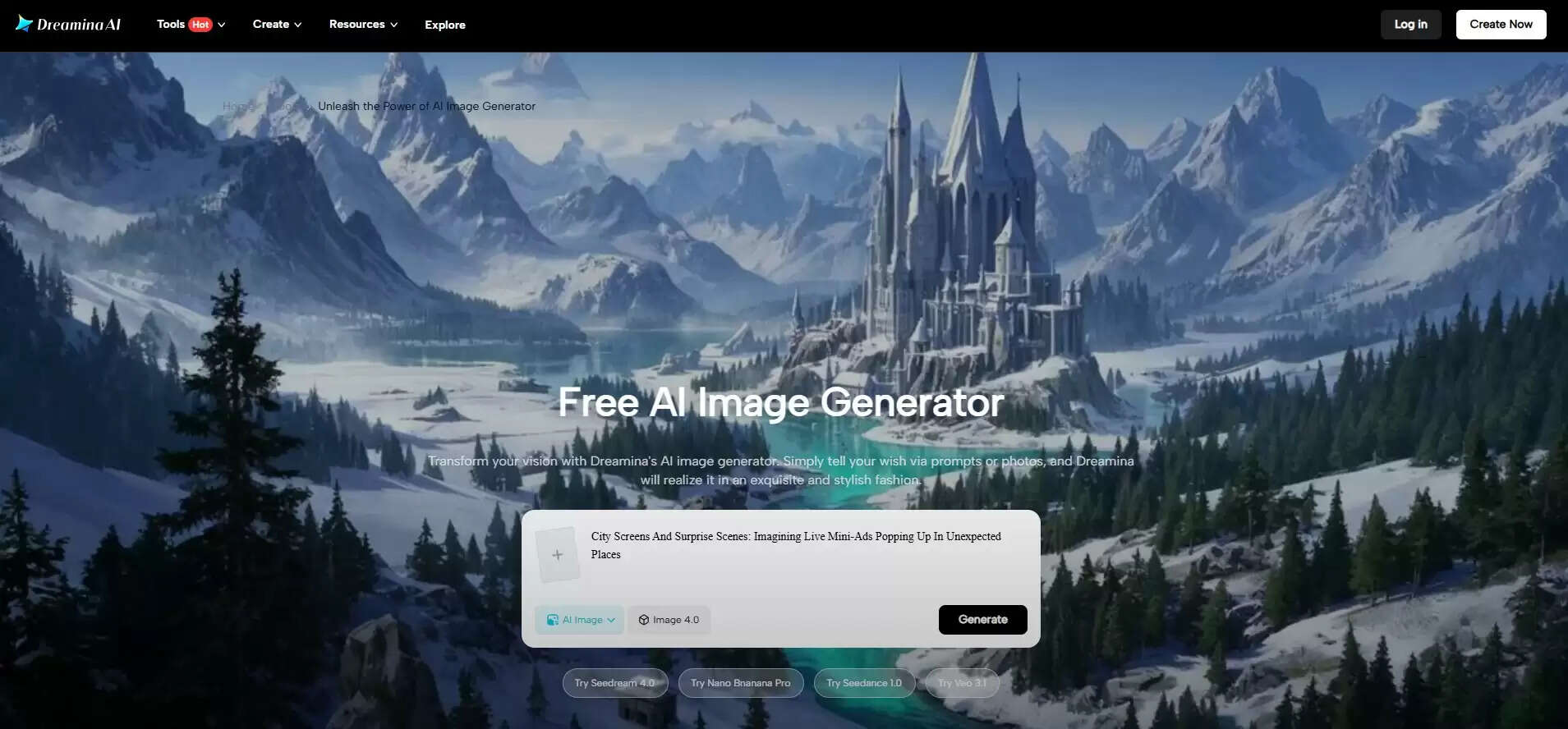 Illustration of micro-moment advertising with AR billboards and animated projections transforming a futuristic city street using AI-generated visuals