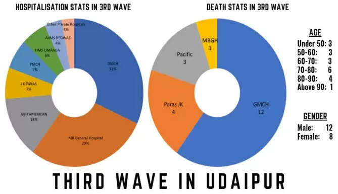 COVID deaths in Udaipur Third wave