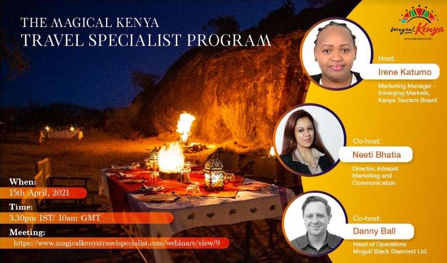 ‘The Magical Kenya Travel Specialist Program’ - Interactive session on 15 April for Travel Agents by Kenya Tourism Board