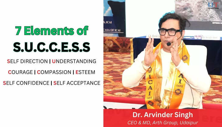 7 key elements of success Dr Arvinder Singh at the ICAI, Udaipur