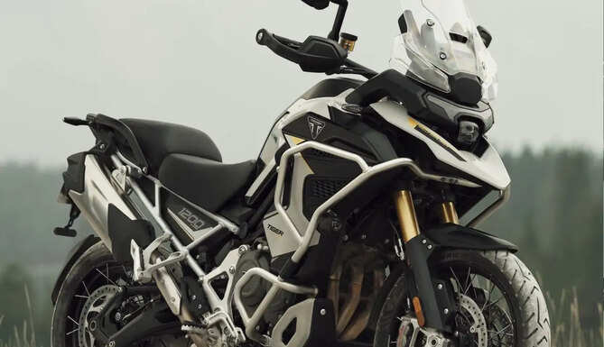 New Triumph Tiger 1200 adventure motorcycle featuring a 158hp engine, radar technology and updated design ahead of its India launch in March 2027.