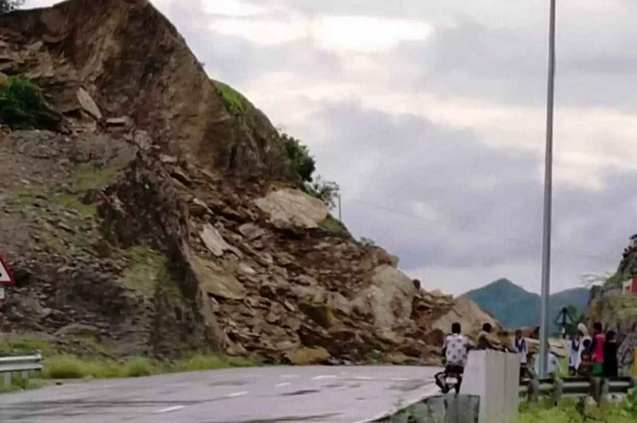 landslide on highway