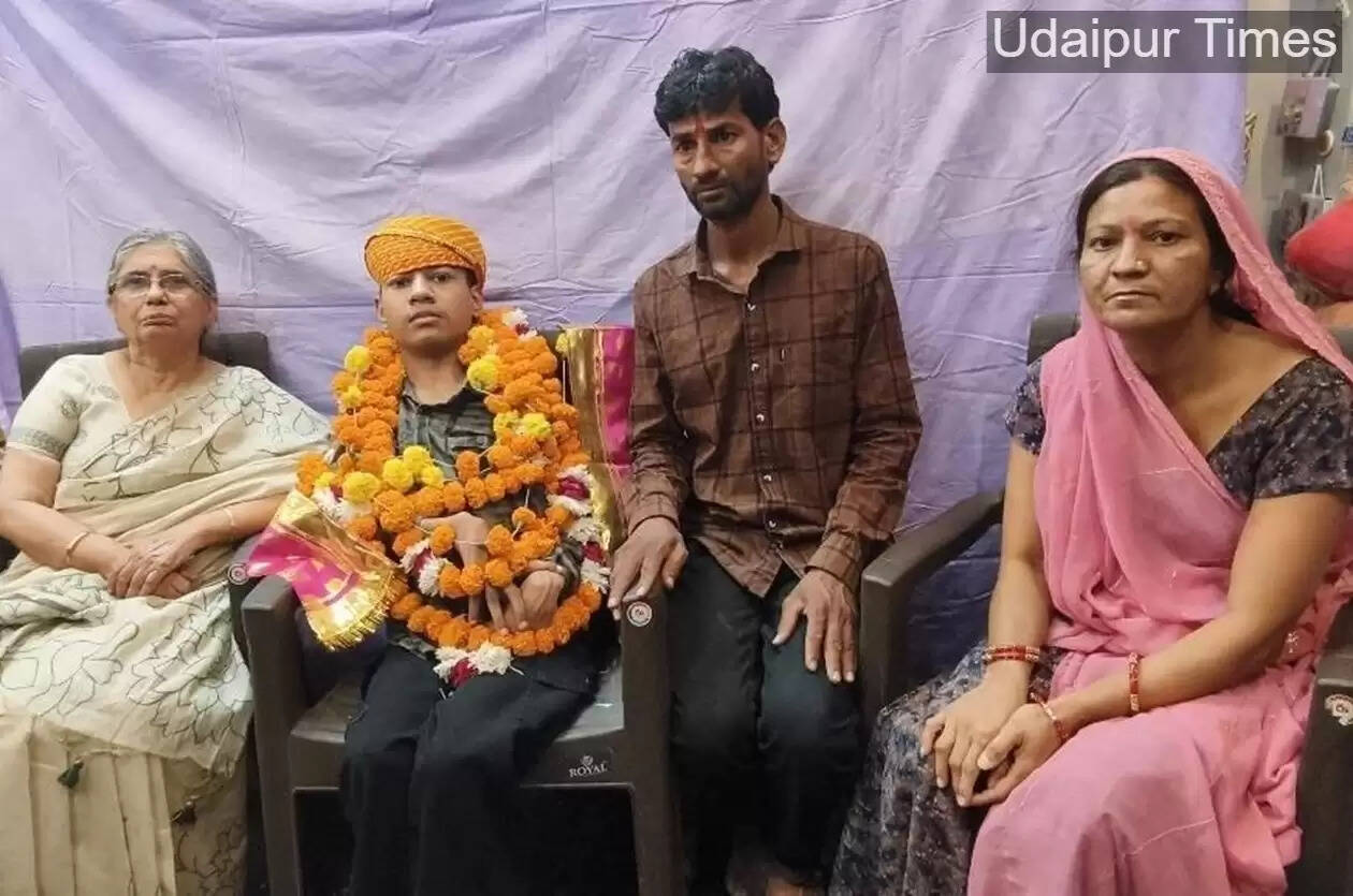 Alt Text: Lakshit Parmar from Udaipur who scored 100% in Class 10 despite cerebral palsy