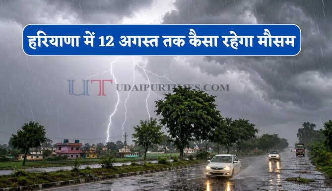 हरियाणा में मानसून एक्टिव ! भारी आंधी बारिश का अलर्ट, देखें 12 अगस्त तक की मौसम रिपोर्ट ?