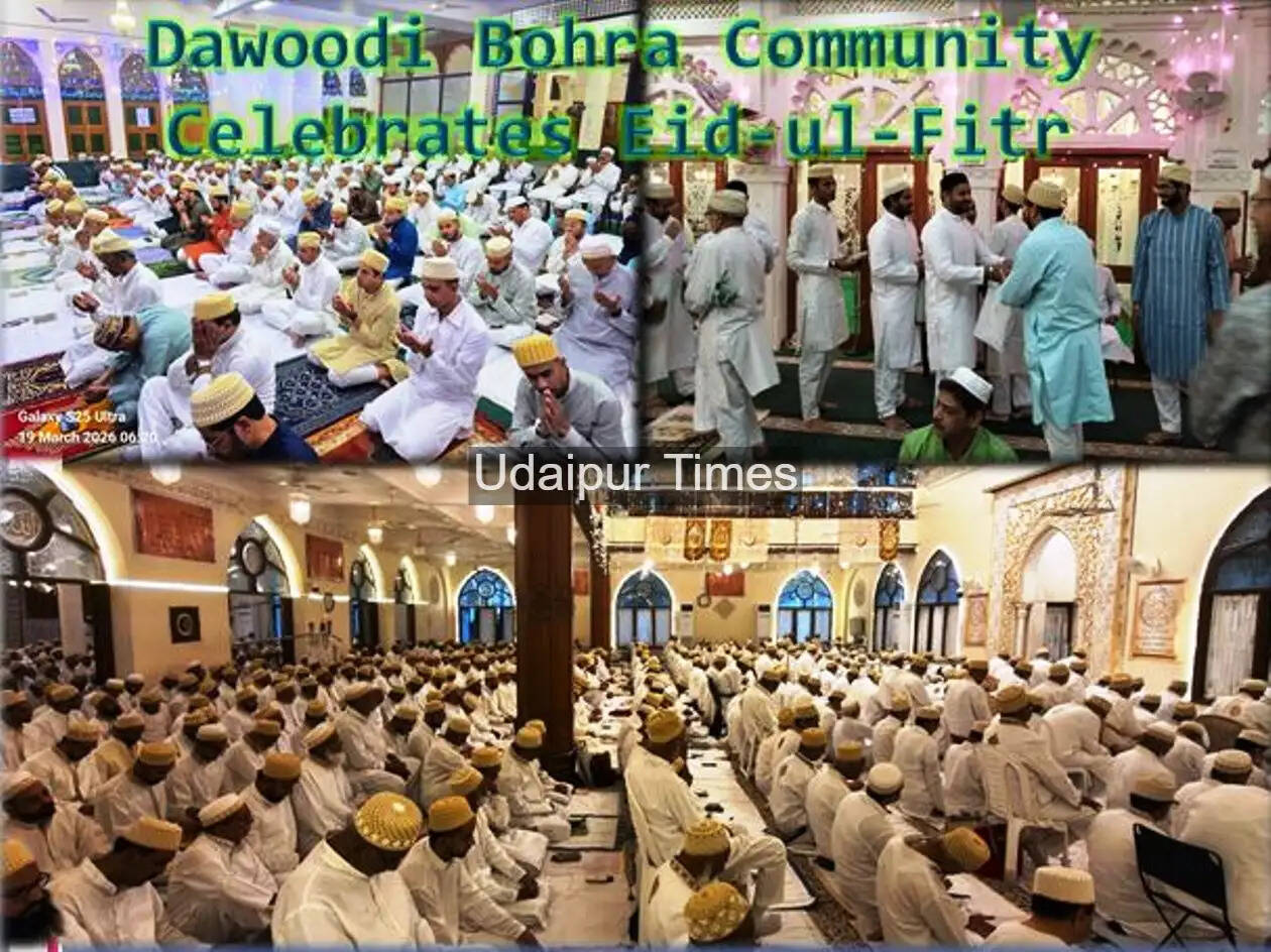 Dawoodi Bohra community offering Eid-ul-Fitr prayers in Udaipur 2026