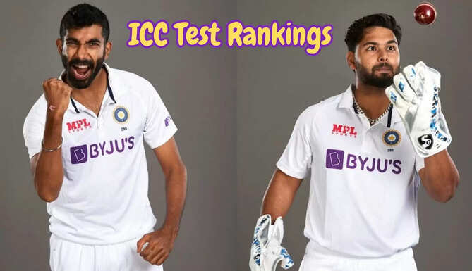 ICC Test rankings, Rishabh Pant ranking, Jasprit Bumrah No.1, ICC latest rankings, India Test cricket, Pant Test performance, Bumrah Test bowling,