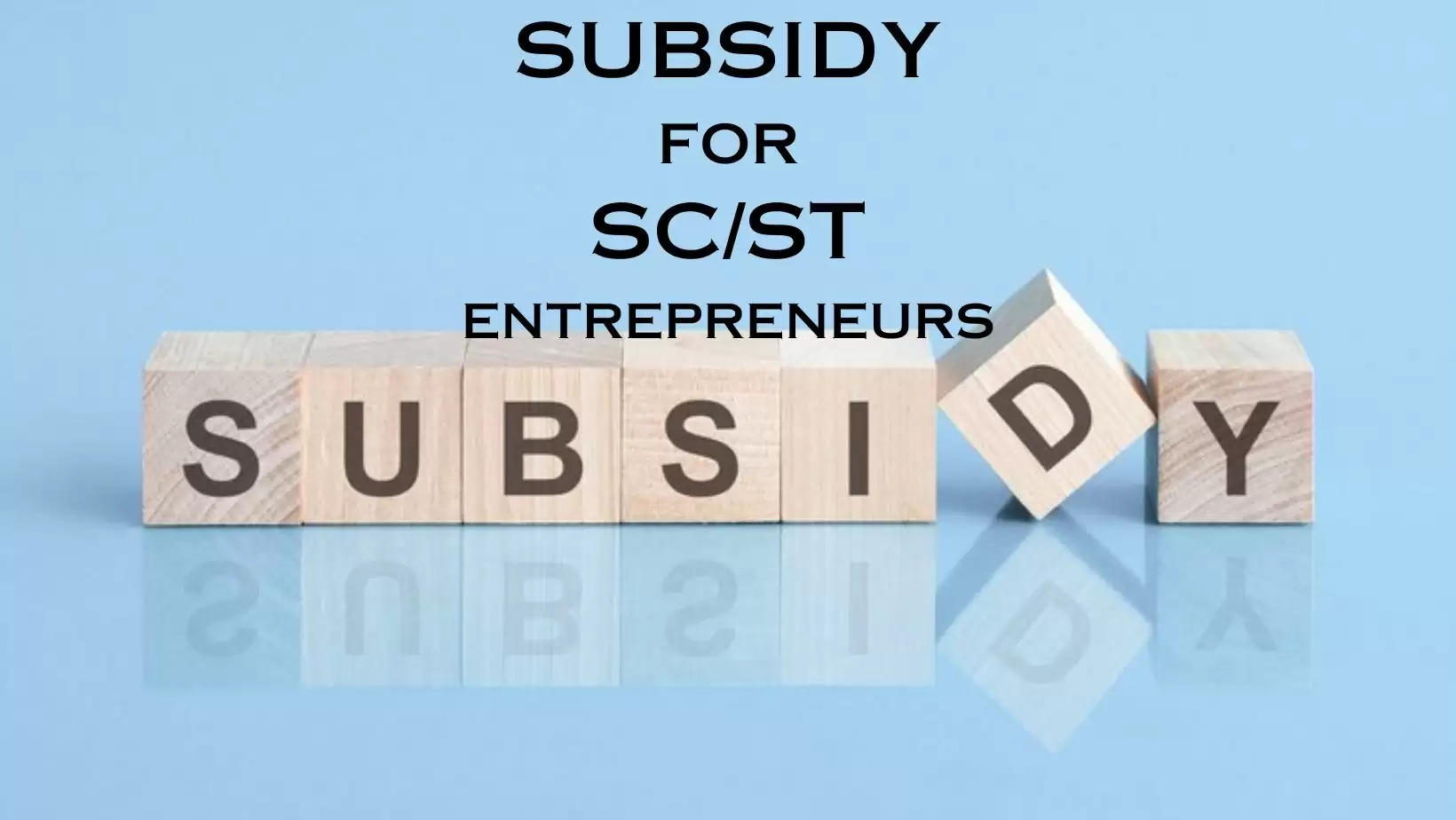Subsidy for sc st Entrepreneurs