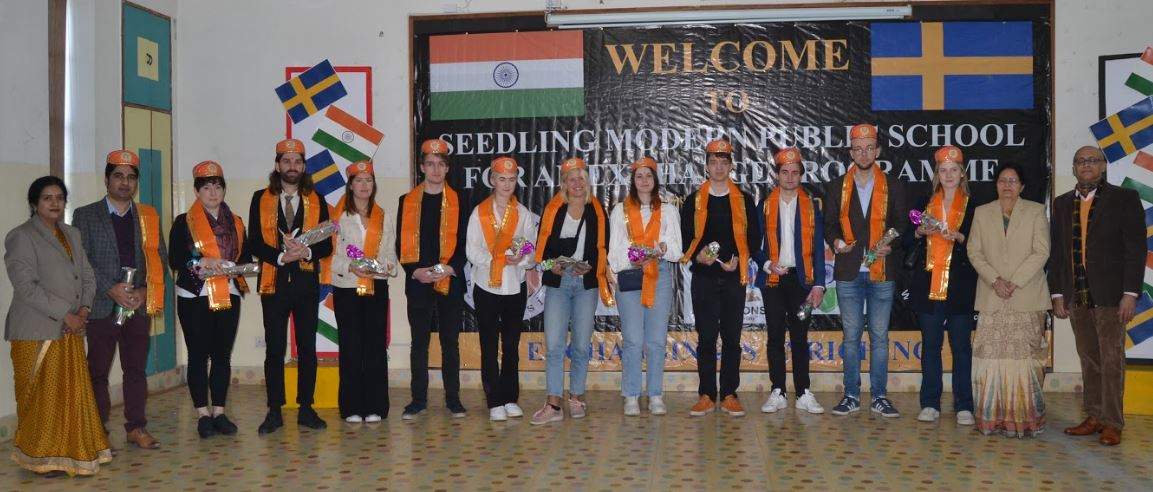 Seedling School Udaipur welcomes its students guests from Sweden under Exchange program