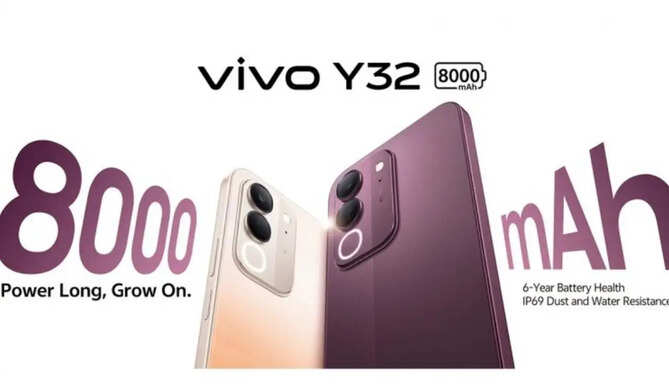 Vivo Y32 smartphone with 8,000mAh battery, 120Hz display and 50MP camera