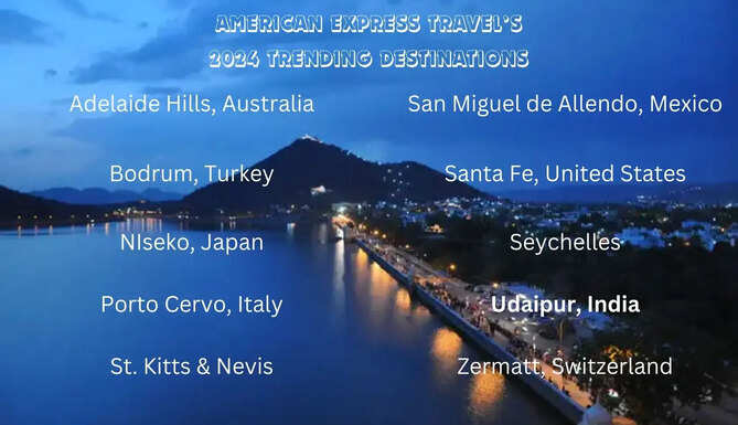 Udaipur in top 10 trending destinations for 2024