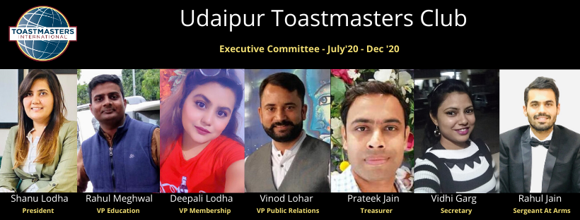 Shanu Lodha elected as the President of Udaipur Toastmasters Club