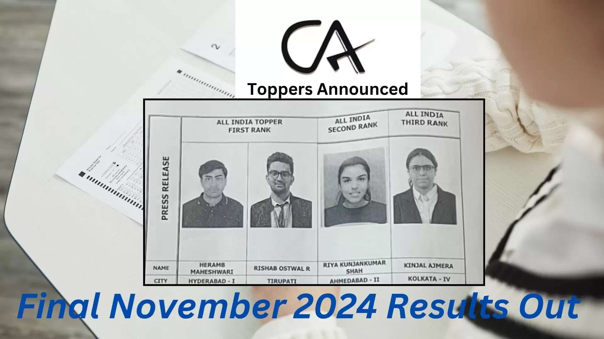 CA Final November Results Announced