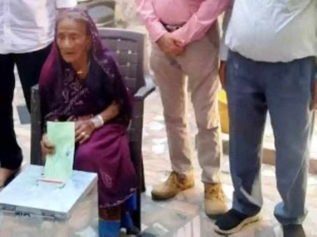 Home Voting in Udaipur Begins