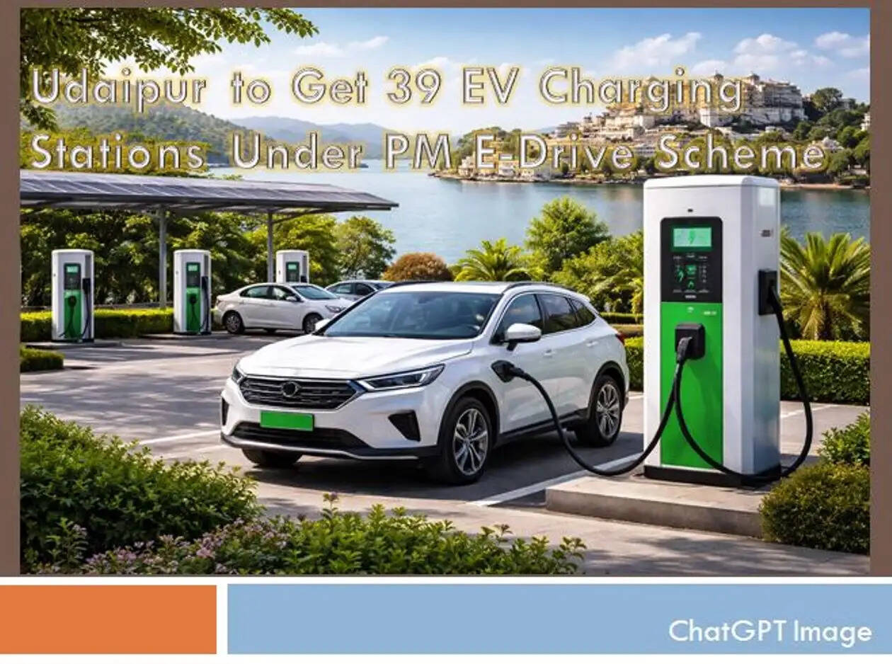 EV charging station infrastructure expansion in Udaipur under PM E-Drive scheme Rajasthan