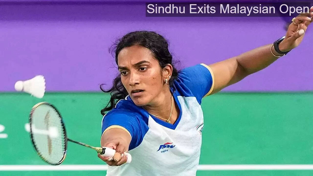 PV Sindhu during her semi-final match against Wang Zhiyi at Malaysia Open 2025