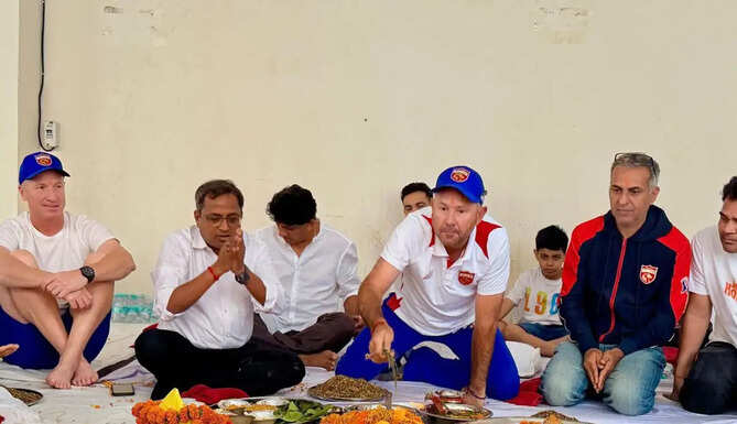 Punjab Kings performed a special pooja ahead of the new IPL 2026 season in Mullanpur