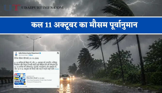 दिल्ली-राजस्थान समेत 21 राज्यों में भारी बारिश का अलर्ट ! देखें नया पूर्वानुमान