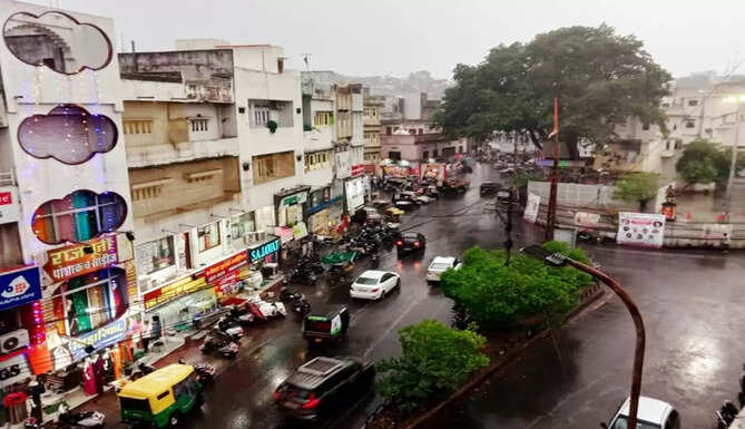 rain in udaipur