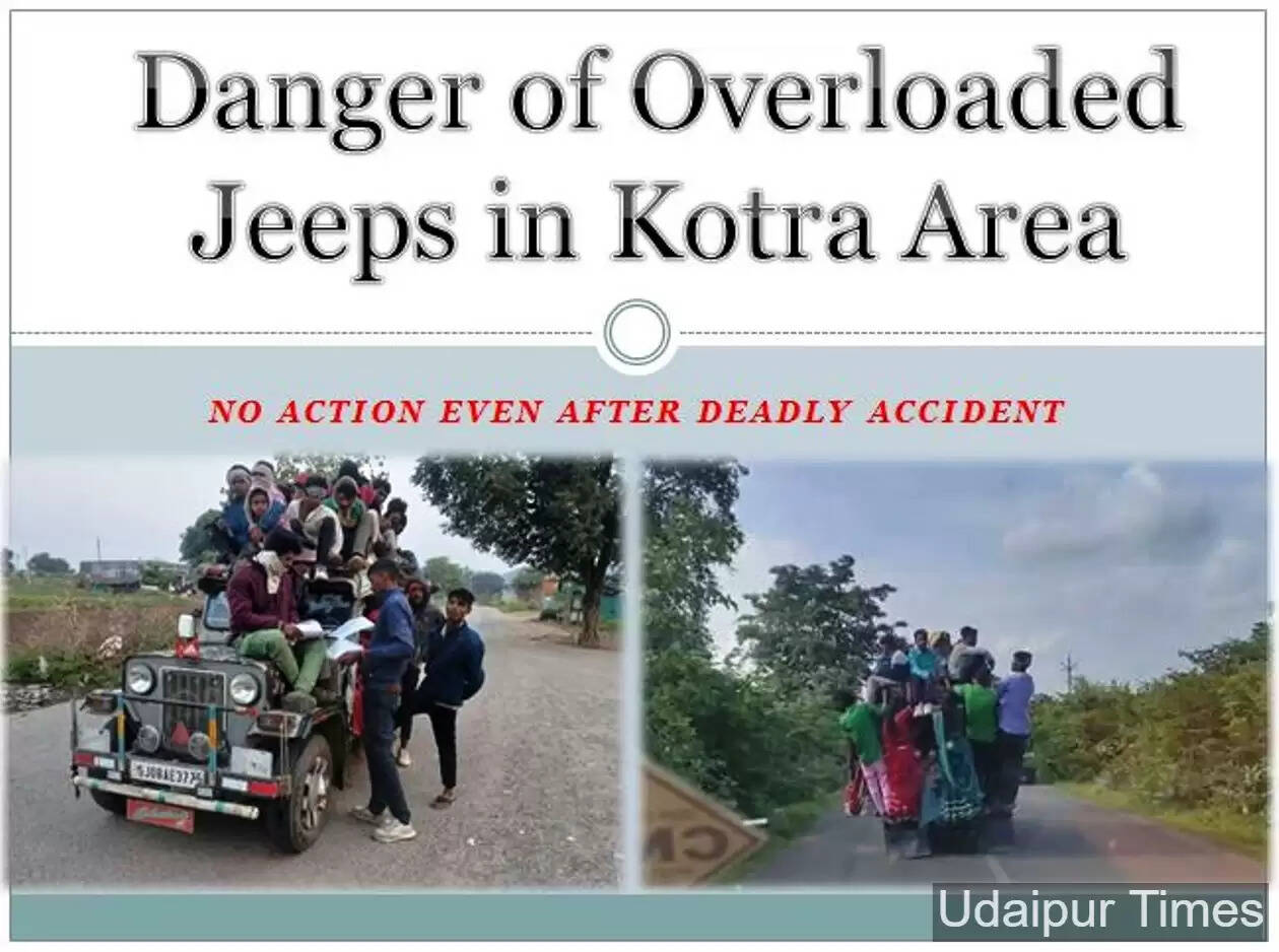 Overloaded jeep in kotra