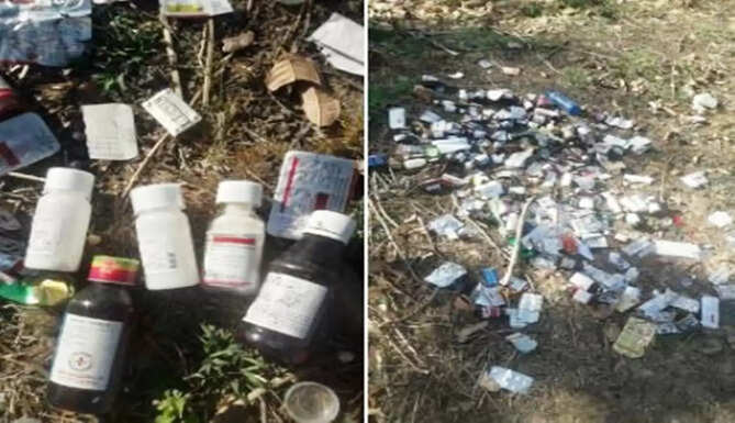 medicine found in garbage at gogunda
