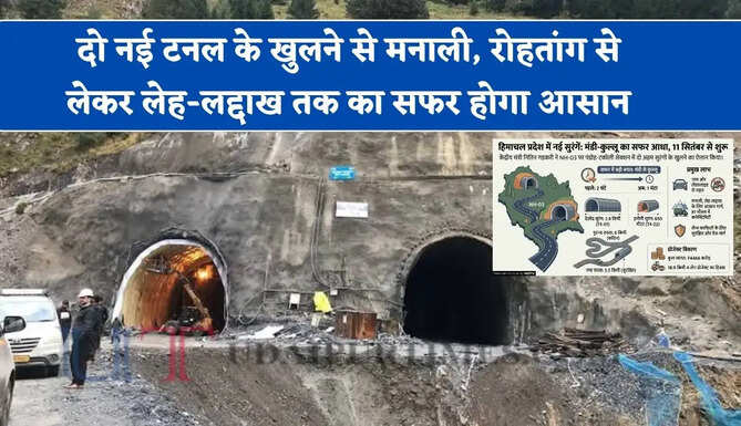 दो नई टनल के खुलने से मनाली, रोहतांग से लेकर लेह-लद्दाख तक का सफर होगा आसान, लंबे जाम से मिलेगी राहत