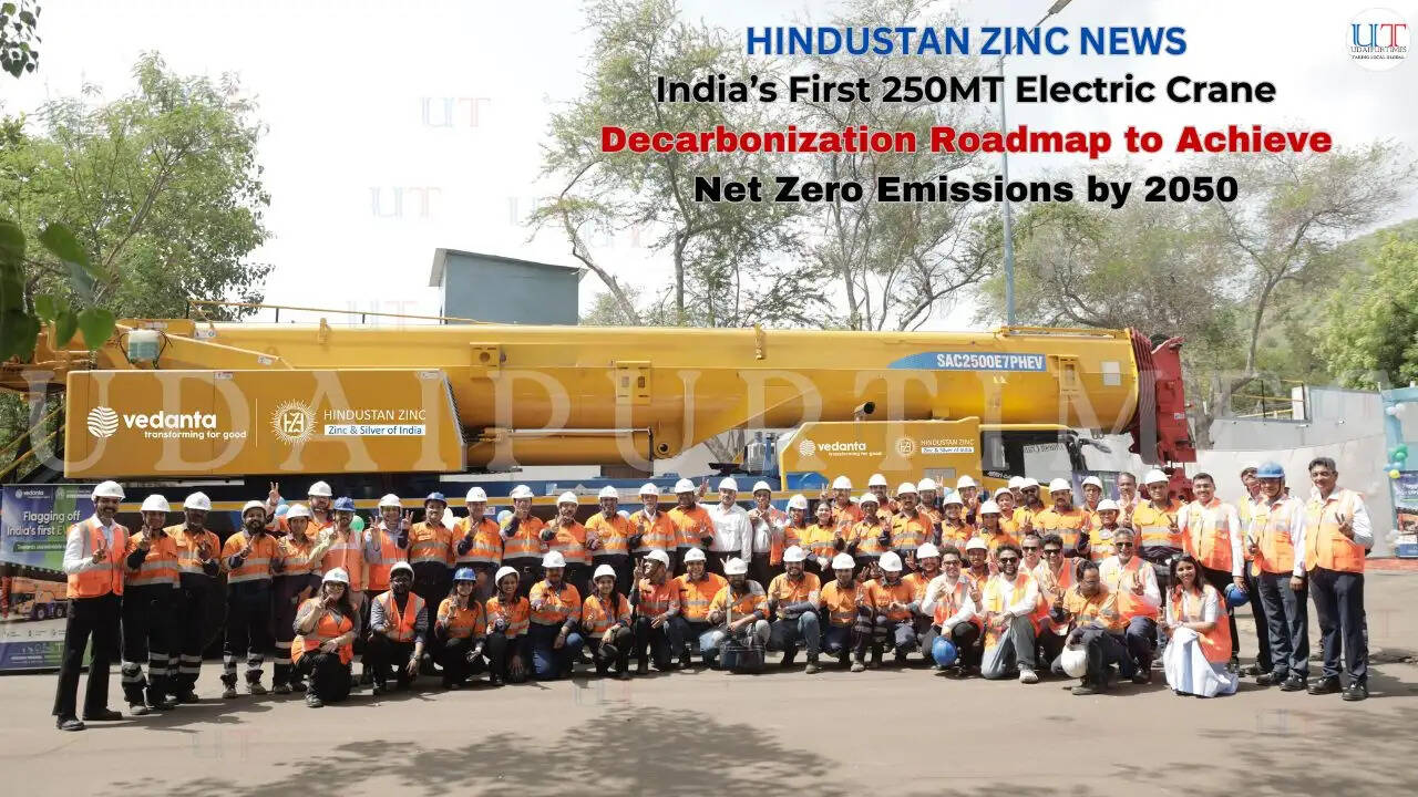 India’s First 250 MT Electric Crane Begins Operations at Hindustan Zinc&nbsp; |  Hybrid-powered crane deployed at Zinc Smelter Debari, Rajasthan Deployment reinforces Hindustan Zinc’s commitment to achieving net-zero emissions by 2050 