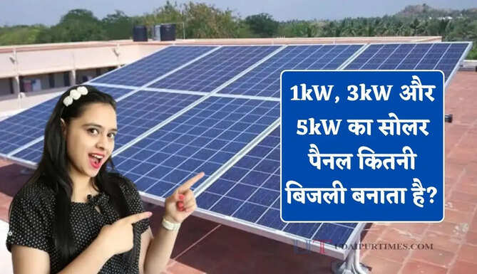 &nbsp;1kW, 3kW और 5kW का सोलर पैनल कितनी बिजली बनाता है? जाने आपके घर के लिए कौन-सा लगवाना रहेगा फायदेमंद &nbsp;