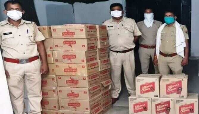 अवैध शराब की तस्करी में 2 लाख की शराब बरामद