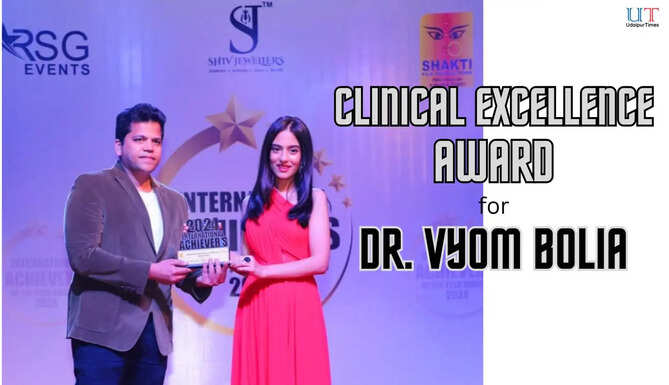 Clinical Excellence Award for Dr Vyom Bolia Udaipur, Best Physiotherapist in Udaipur