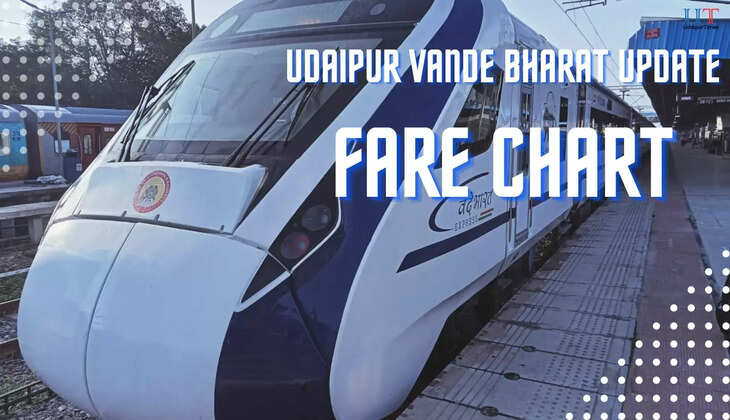 Udaipur Jaipur Vande Bharat Fare Chart Udaipur to Jaipur