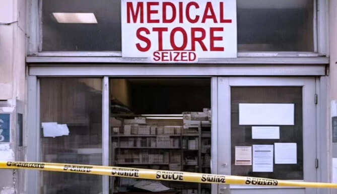 medical store seized