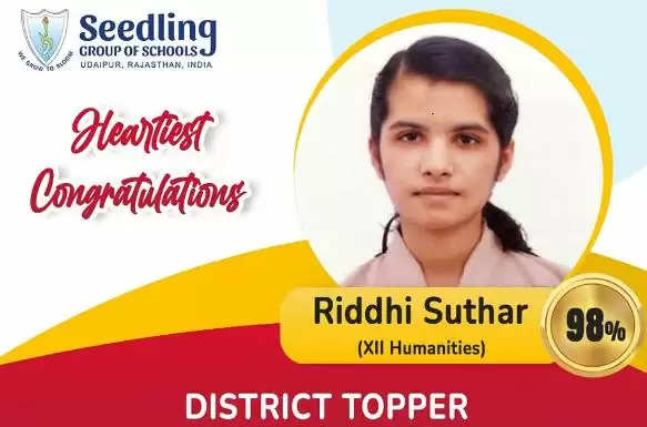 Student Achievers of Udaipur Riddhi Suthar Seedling Udaipur