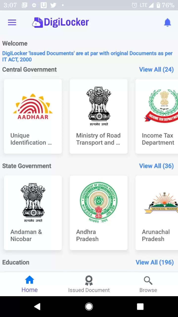 DigiLocker App Upload Vehicle Documents and Driving Licence