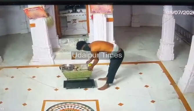 CCTV footage of suspected temple thieves in Udaipur's Sayra area