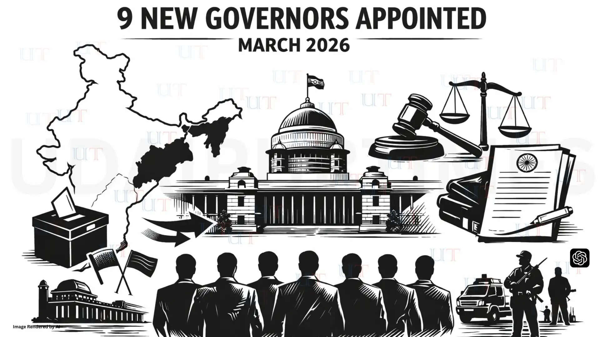 President of India appoints new Governors including RN Ravi as West Bengal Governor in March 2026 reshuffle