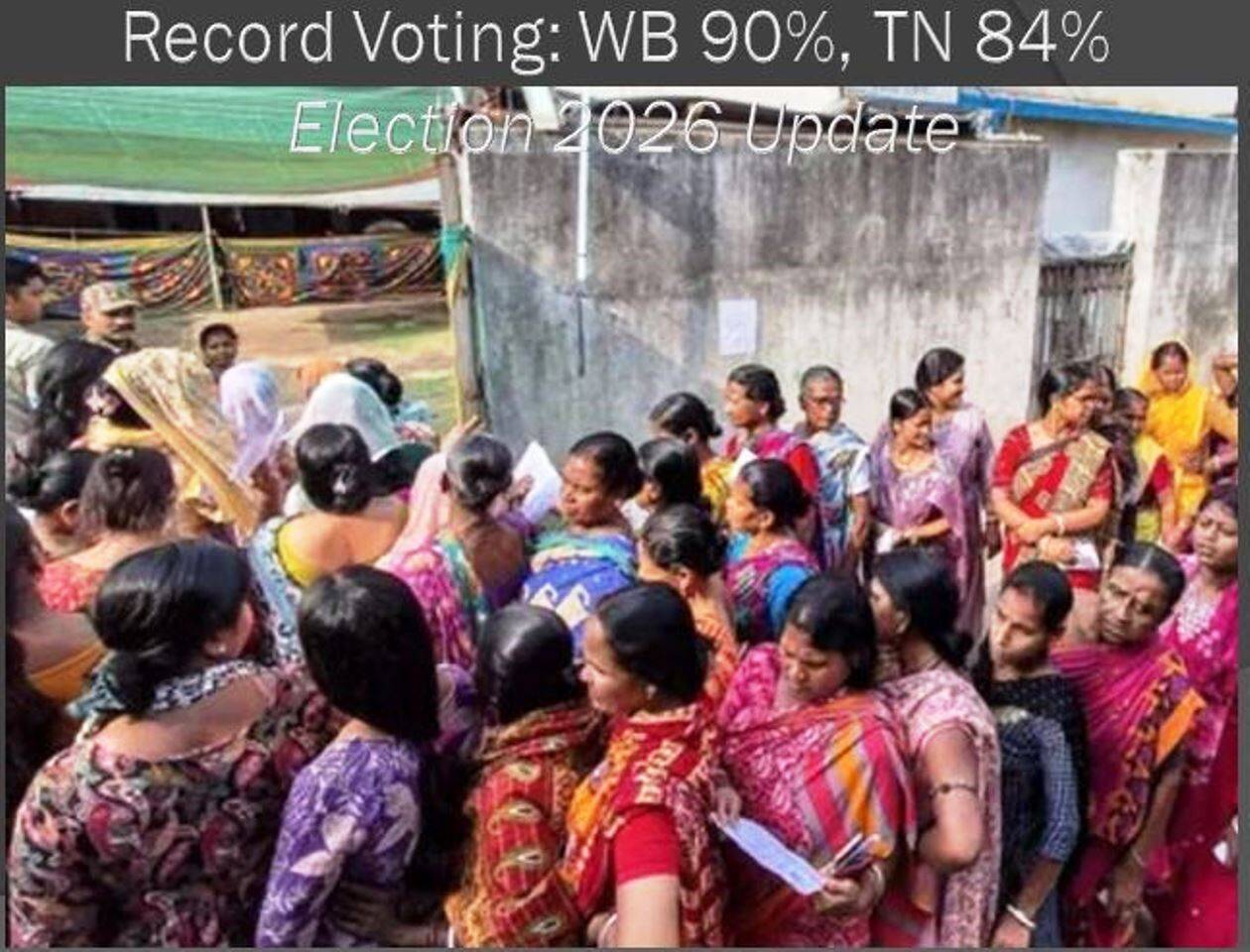 High voter turnout during West Bengal and Tamil Nadu assembly elections 2026