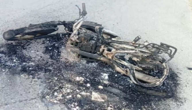 bike burnt