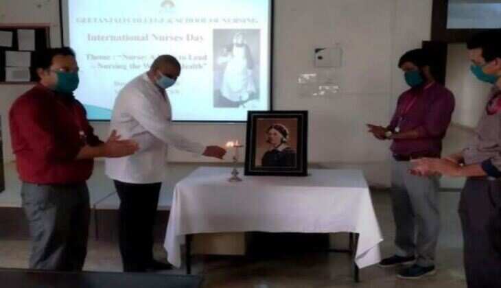 गीतांजली काॅलेज एवं स्कूल ऑफ़ नर्सिग में अंतरराष्ट्रीय नर्सिंग दिवस का आयोजन