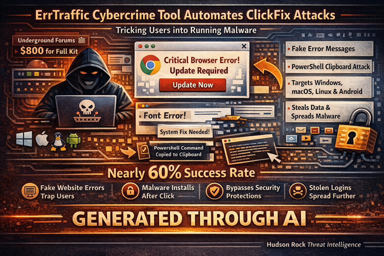 Clickfix Tool Box ErrTraffic Tool Automates ClickFix Attacks, Warn Cyber Experts