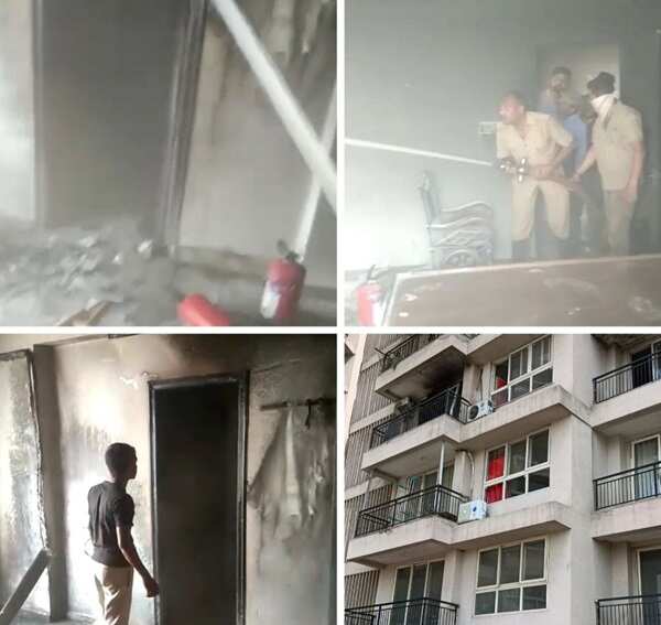 Major fire erupts at the third floor of a residential building