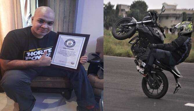 rohitesh upadhyay guinness world record holder free hand wheelie record udaipur biker udaipur achievers