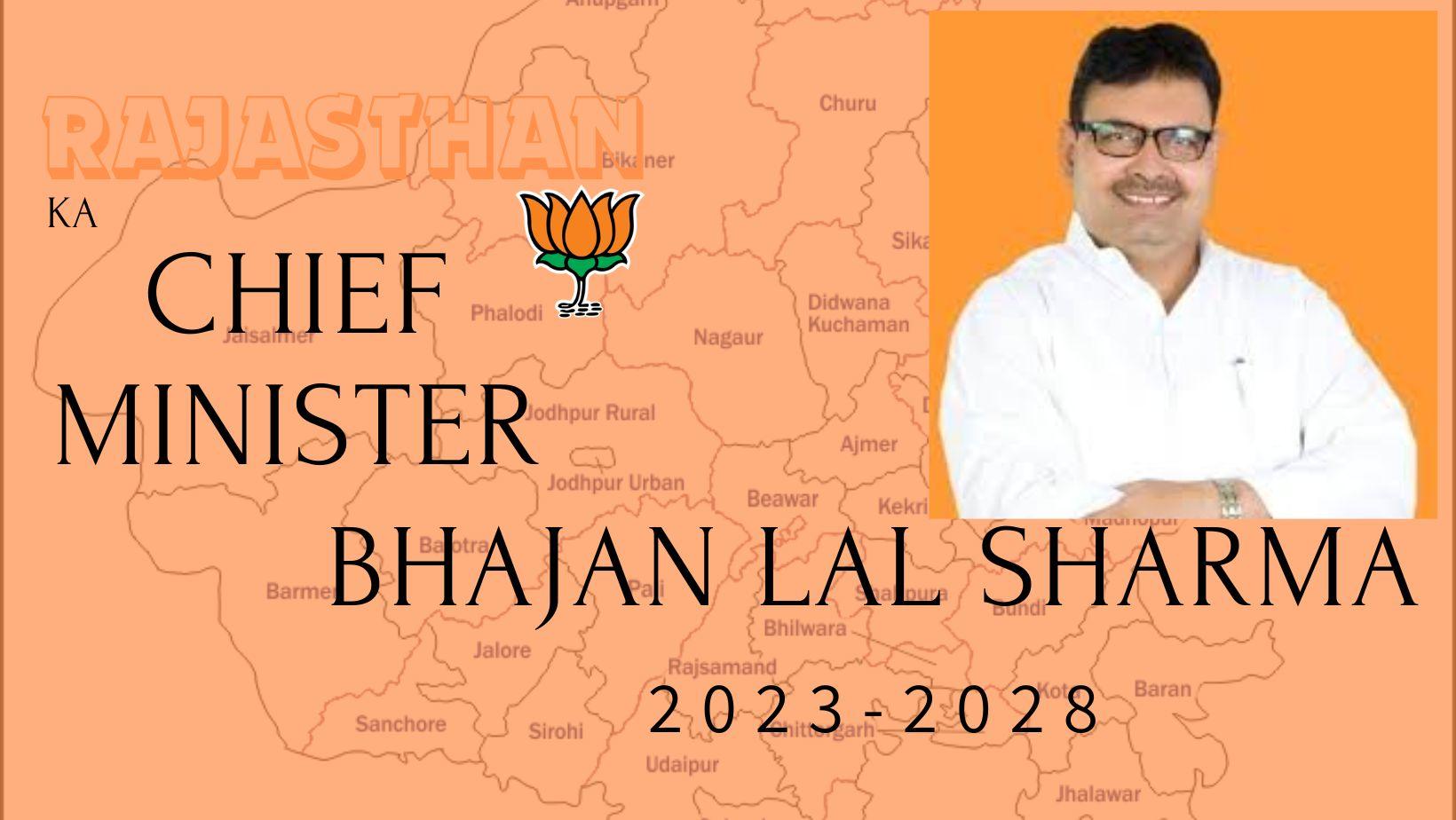 Bhajan Lal Sharma Is The New Chief Minister Of Rajasthan For 2023 Till 2028