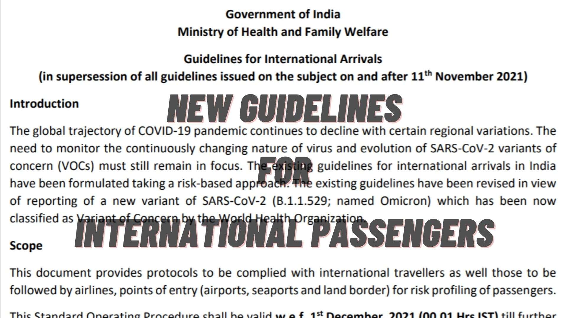 MoH issues new guidelines for international arrivals Omicron - Vimarsana News