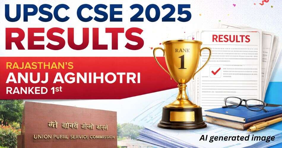 UPSC CSE 2025 Result Out; Rajasthan’s Anuj Agnihotri Tops